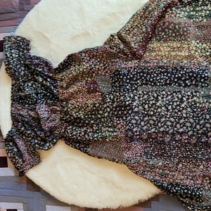 Lulu's Neva Bohemian Paisley Floral Patchwork Chiffon Maxi Summer Dress